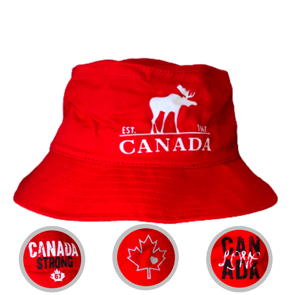 Canada Day Red Bucket Hat