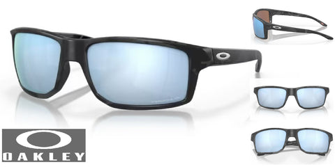 Oakley Gibston Sunglasses - Matte Black Camo Frame/Prizm Deep Water Polarized Lenses