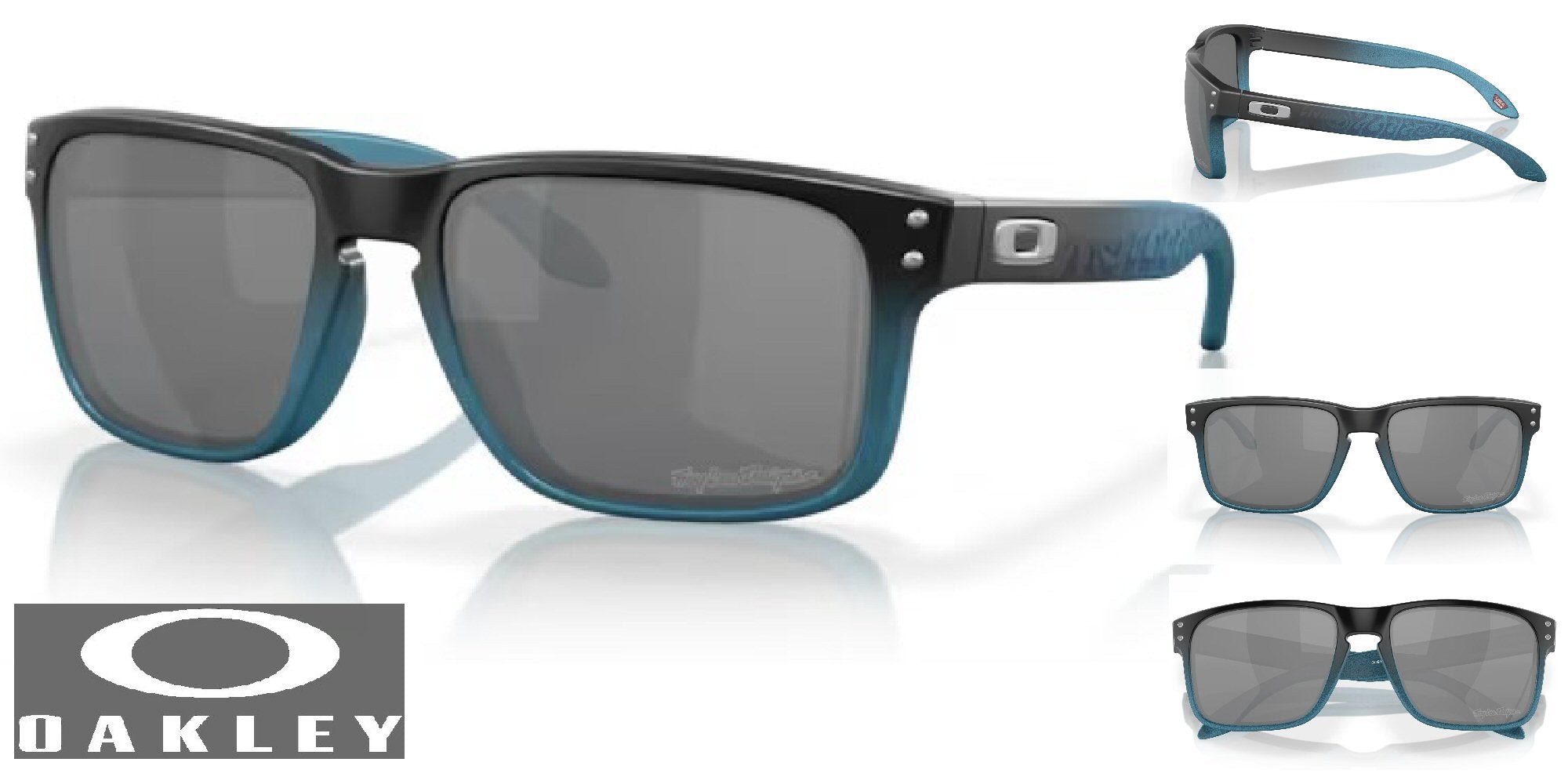 Oakley Holbrook Troy Lee Designs Sunglasses - Blue Fade Frame/Prizm Black Lenses