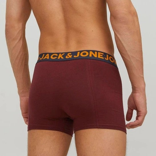 Jack & Jones Men's 3 Pack Cotton Trunks - Linchfield