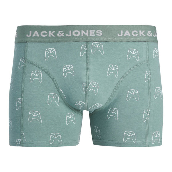 Jack & Jones Men's 3 Pack Cotton Trunks - Denim Dog