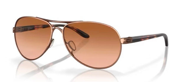Oakley® Feedback Women's Sunglasses - Rose Gold Frame/VR50 Brown Gradient Lenses