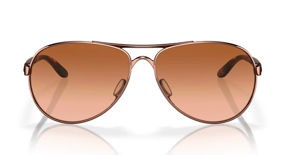 Oakley® Feedback Women's Sunglasses - Rose Gold Frame/VR50 Brown Gradient Lenses
