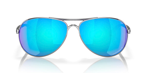 Oakley® Feedback™ Women's Sunglasses - Polished Chrome Frame/Prizm Sapphire Iridium Polarized Lenses