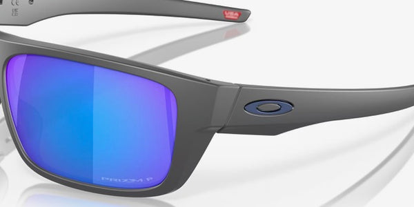 Oakley® Drop Point™ Sunglasses - Matte Dark Grey Frame/Prizm Sapphire Iridium Polarized Lenses