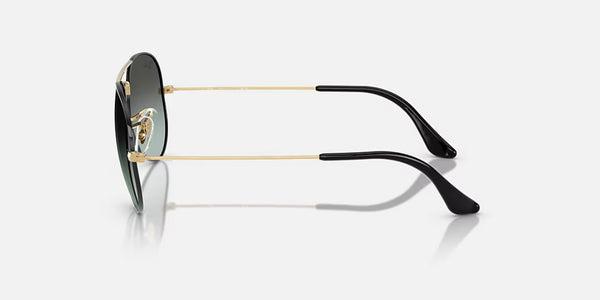 Ray-Ban® Aviator™ Large Metal Sunglasses - Polished Arista Gold Frame/Blue Lenses