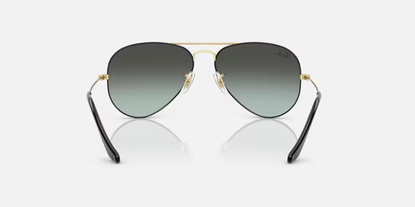 Ray-Ban® Aviator™ Large Metal Sunglasses - Polished Arista Gold Frame/Blue Lenses