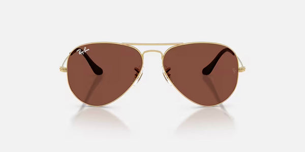 Ray-Ban® Aviator™ Large Metal Sunglasses - Polished Arista Gold Frame/Red Lenses