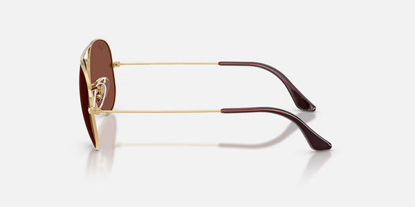 Ray-Ban® Aviator™ Large Metal Sunglasses - Polished Arista Gold Frame/Red Lenses