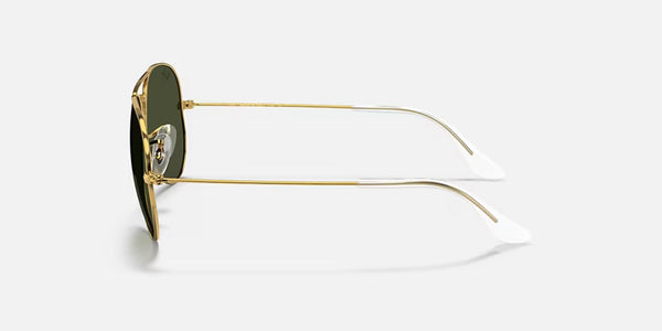 Ray-Ban® Aviator™ Large Metal Sunglasses - Polished Arista Gold Frame/G-15 Green Polarized Lenses