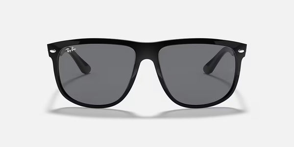 Ray-Ban® Boyfriend™ Sunglasses Polished Black Frame/Dark Grey Lenses