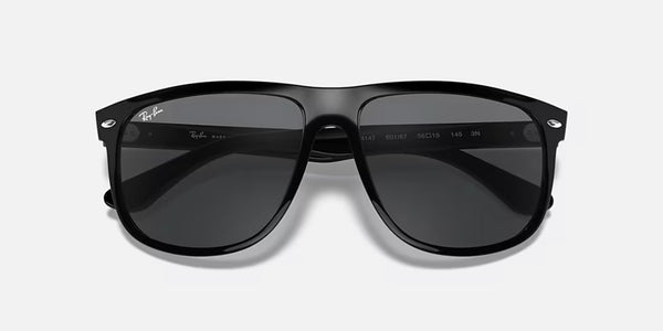 Ray-Ban® Boyfriend™ Sunglasses Polished Black Frame/Dark Grey Lenses