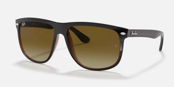 Ray-Ban® Boyfriend™ Sunglasses Black on Brown Frame/Brown Gradient Dark Brown Lenses