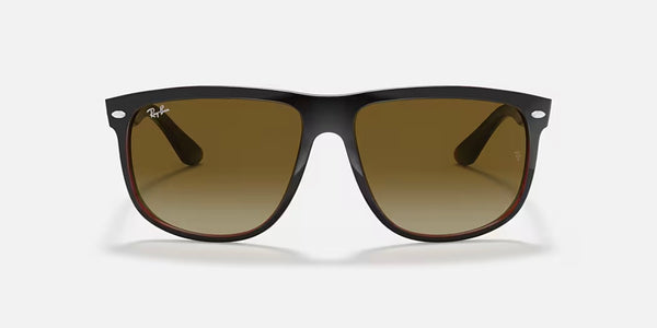 Ray-Ban® Boyfriend™ Sunglasses Black on Brown Frame/Brown Gradient Dark Brown Lenses