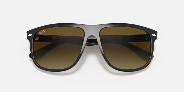 Ray-Ban® Boyfriend™ Sunglasses Black on Brown Frame/Brown Gradient Dark Brown Lenses