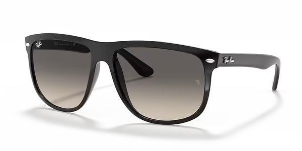 Ray-Ban® Boyfriend™ Sunglasses Matte Black Frame/Grey Gradient Dark Grey Lenses
