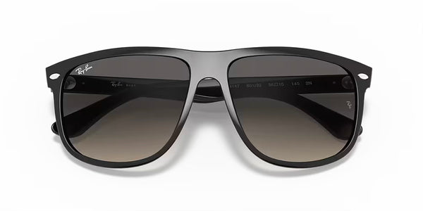Ray-Ban® Boyfriend™ Sunglasses Matte Black Frame/Grey Gradient Dark Grey Lenses
