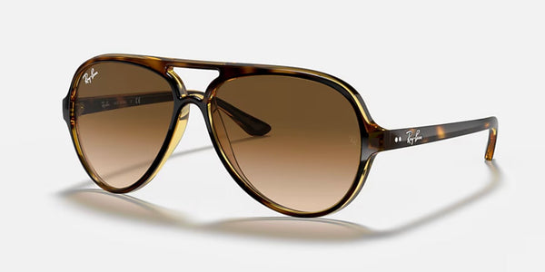 Ray-Ban® Cats 5000 Classic™ Sunglasses - Polished Light Havana Frame/Light Brown Gradient Lenses