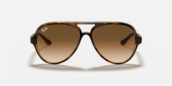 Ray-Ban® Cats 5000 Classic™ Sunglasses - Polished Light Havana Frame/Light Brown Gradient Lenses