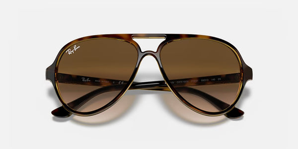 Ray-Ban® Cats 5000 Classic™ Sunglasses - Polished Light Havana Frame/Light Brown Gradient Lenses