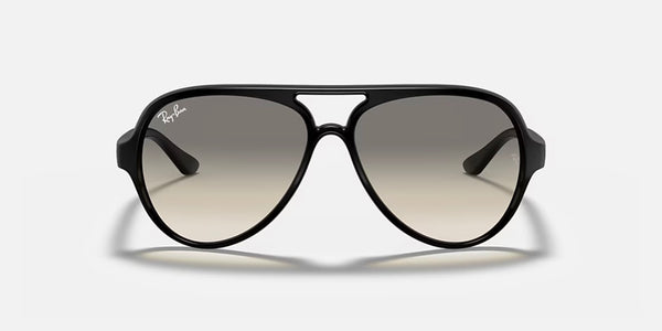 Ray-Ban® Cats 5000 Classic™ Sunglasses - Polished Black Frame/Clear Gradient Grey Lenses