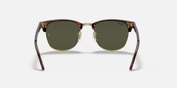 Ray-Ban® Clubmaster™ Sunglasses - Polished Tortoise on Arista Gold Frame/G-15 Green Lenses