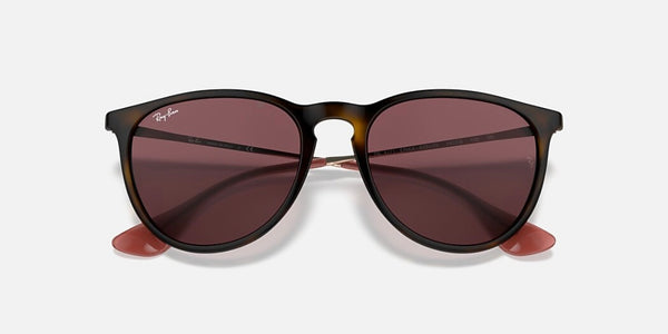 Ray-Ban® Erika™ Sunglasses - Polished Havana Frame/Dark Violet Lenses