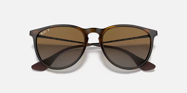 Ray-Ban® Erika™ Sunglasses - Polished Light Havana Frame/Brown Gradient Polarized Lenses