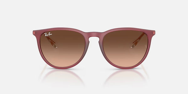 Ray-Ban® Erika™ Sunglasses - Polished Transparent Violet Frame/Pink Gradient Brown Lenses
