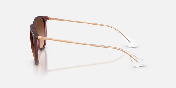 Ray-Ban® Erika™ Sunglasses - Polished Transparent Violet Frame/Pink Gradient Brown Lenses
