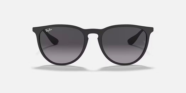 Ray-Ban® Erika™ Sunglasses - Matte Rubber Black Frame/Grey Gradient Lenses