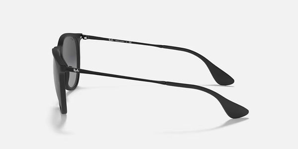 Ray-Ban® Erika™ Sunglasses - Matte Rubber Black Frame/Grey Gradient Lenses