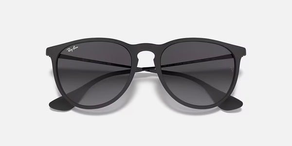 Ray-Ban® Erika™ Sunglasses - Matte Rubber Black Frame/Grey Gradient Lenses
