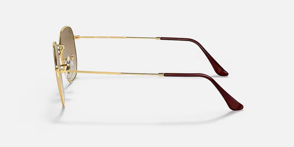 Ray-Ban® Hexagonal™ Sunglasses - Polished Arista Gold Frame/Light Brown Gradient Lenses