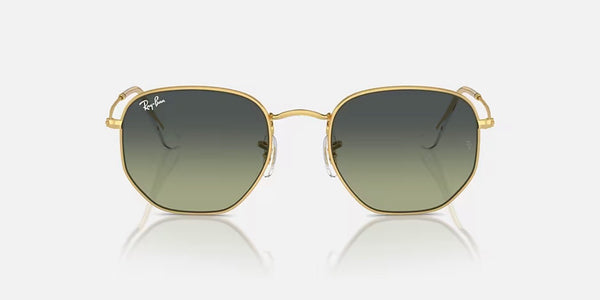 Ray-Ban® Hexagonal™ Sunglasses - Polished Arista Gold Frame/Vintage Green Lenses
