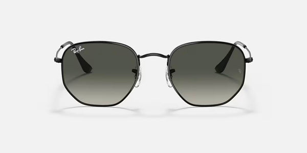 Ray-Ban® Hexagonal™ Sunglasses - Polished Black Frame/Grey Gradient Lenses