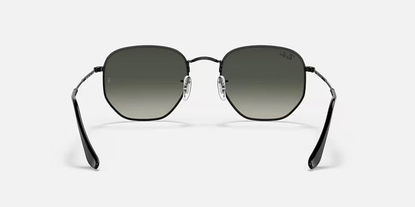 Ray-Ban® Hexagonal™ Sunglasses - Polished Black Frame/Grey Gradient Lenses
