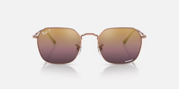 Ray-Ban® Jim™ Sunglasses - Polished Rose Gold Frame/Gold-Red Polarized Lenses