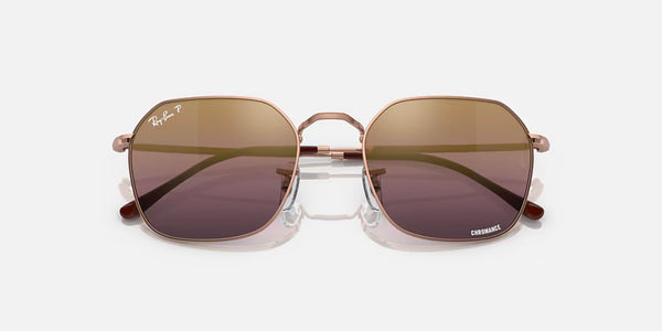 Ray-Ban® Jim™ Sunglasses - Polished Rose Gold Frame/Gold-Red Polarized Lenses