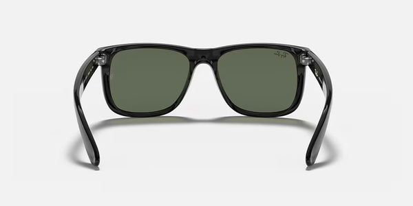 Ray-Ban® Justin™ Sunglasses - Polished Black Frame/Dark Green Lenses