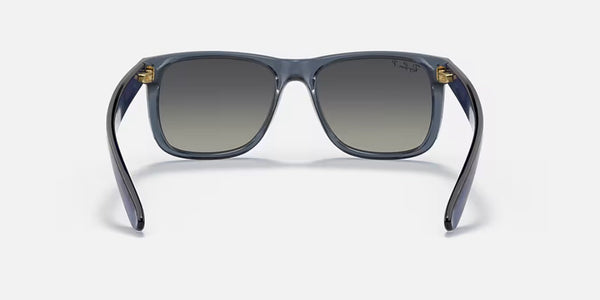 Ray-Ban® Justin™ Sunglasses - Transparent Polished Blue Frame/Grey Polarized Lenses