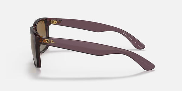 Ray-Ban® Justin™ Sunglasses - Transparent Polished Brown Frame/Brown Polarized Lenses