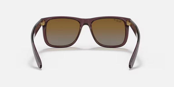 Ray-Ban® Justin™ Sunglasses - Transparent Polished Brown Frame/Brown Polarized Lenses