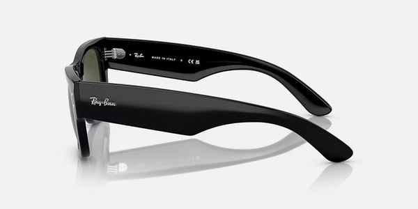 Ray-Ban® Mega Wayfarer™ Sunglasses - Polished Black Frame/Green Lenses