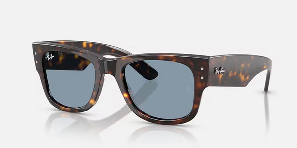 Ray-Ban® Mega Wayfarer™ Sunglasses - Polished Havana Frame/Blue Lenses