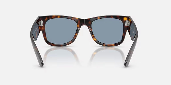 Ray-Ban® Mega Wayfarer™ Sunglasses - Polished Havana Frame/Blue Lenses