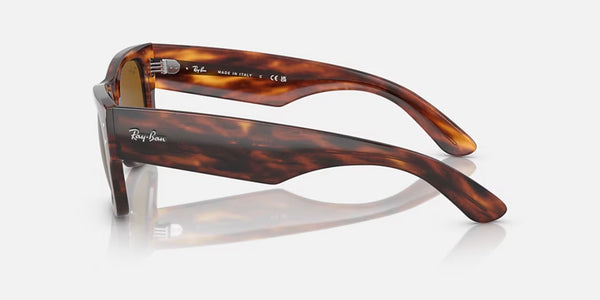 Ray-Ban® Mega Wayfarer™ Sunglasses - Polished Striped Havana Frame/Brown Lenses