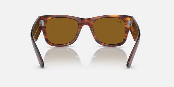 Ray-Ban® Mega Wayfarer™ Sunglasses - Polished Striped Havana Frame/Brown Lenses