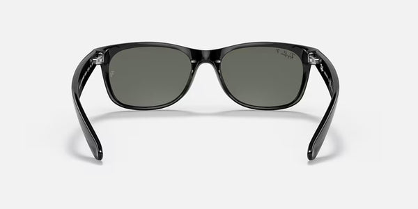 Ray-Ban® New Wayfarer™ Sunglasses - Polished Black Frame/Green Polarized Lenses