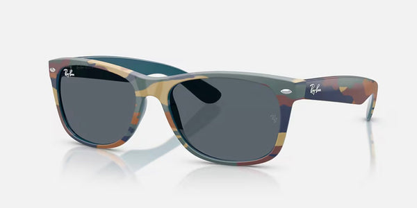 Ray-Ban® New Wayfarer™ Sunglasses - Matte Blue & Blue Camouflage Frame/Blue Lenses